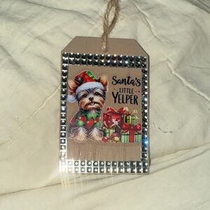 Santa's Little Yelper Christmas Ornament NEW CUSTOM ONE OF A KIND
